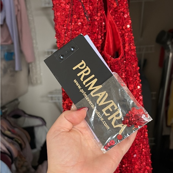 Red Sequin Gown - Picture 3 of 5